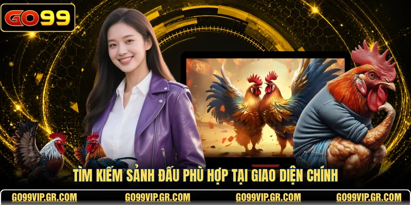 Tìm kiếm sảnh đấu phù hợp tại giao diện chính